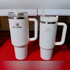 Set of 2 Stanley His & Hers FlowState H2.0 Tumblers, 40 oz & 30 oz EUC
